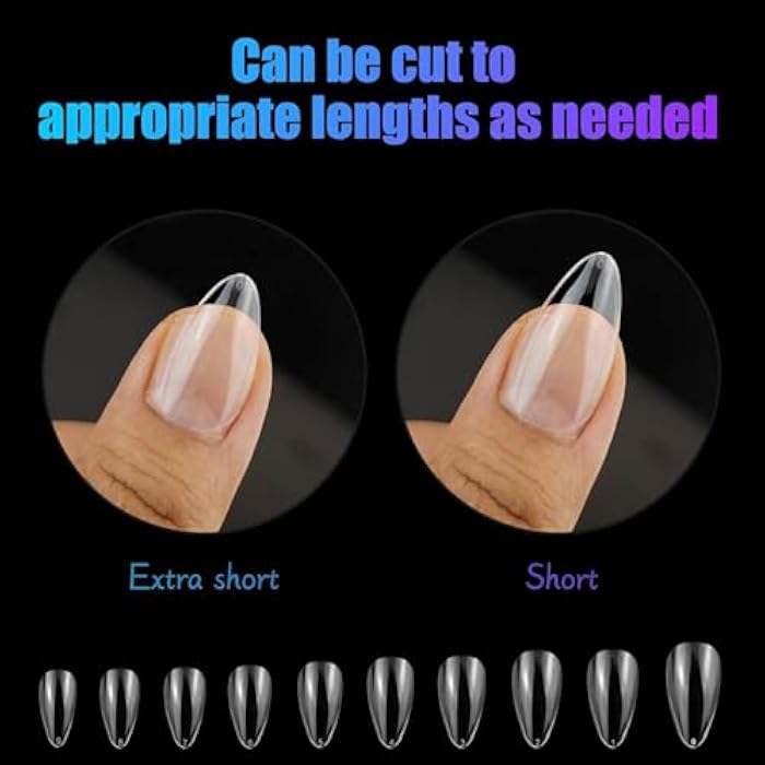 100 Pcs Clear False Nail Tips with Storage Case-Full Cover Coffin Nails in 10 Sizes for Nail Salons and DIY Nail Art-Long Lasting and Durable Artificial Fingernails for Glamorous Looks-clear - Image 5